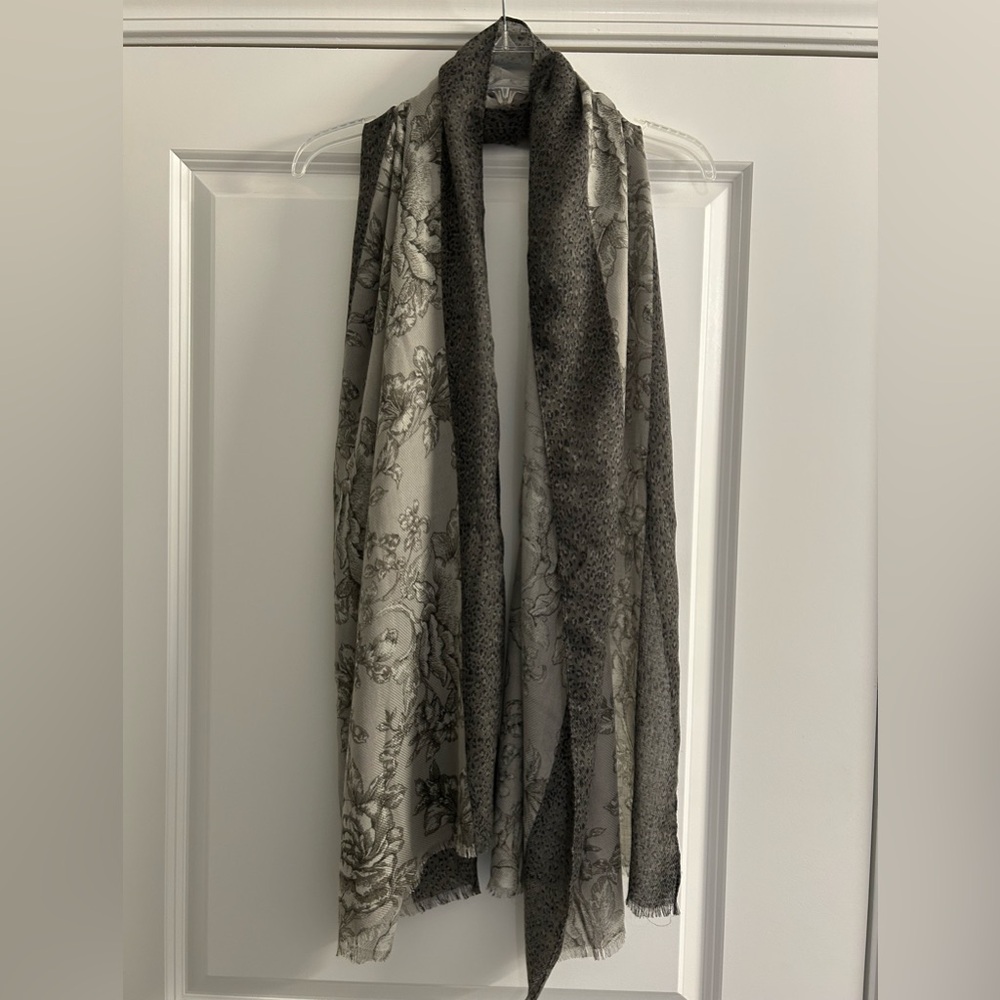 Gray Multi Pattern Scarf - Picture 6 of 6